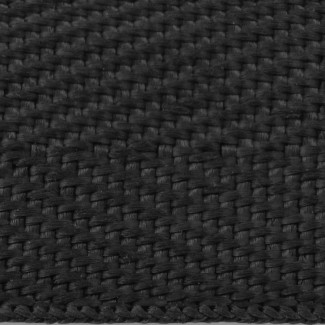 632 Black Woven Herringbone Polypropylene Tape Webbing