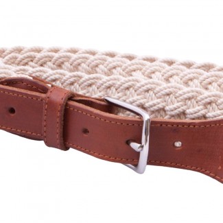 LR Natural Braided Rope Belt with Leather Details